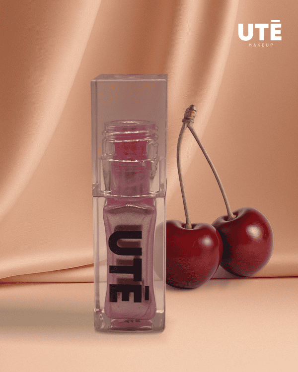 Gloss Besos Nacarados UTĒ MAKEUP – Brillo labial rosa metalizado con acabado nacarado