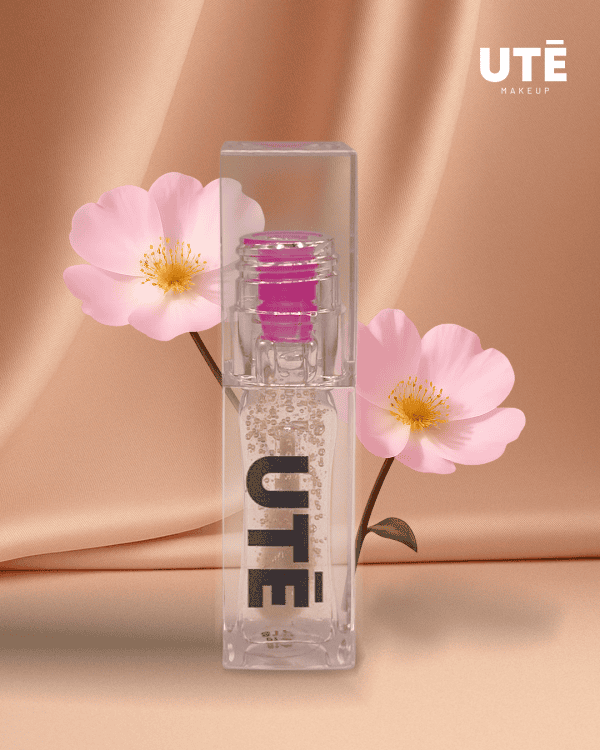 Gloss Besos Nacarados UTĒ – Gloss vegano que cambia de transparente a rosa personalizado