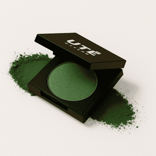 Sombra de ojos verde esmeralda UTĒ MAKEUP – Hechizo Esmeralda, shimmer vegano y de alta pigmentación